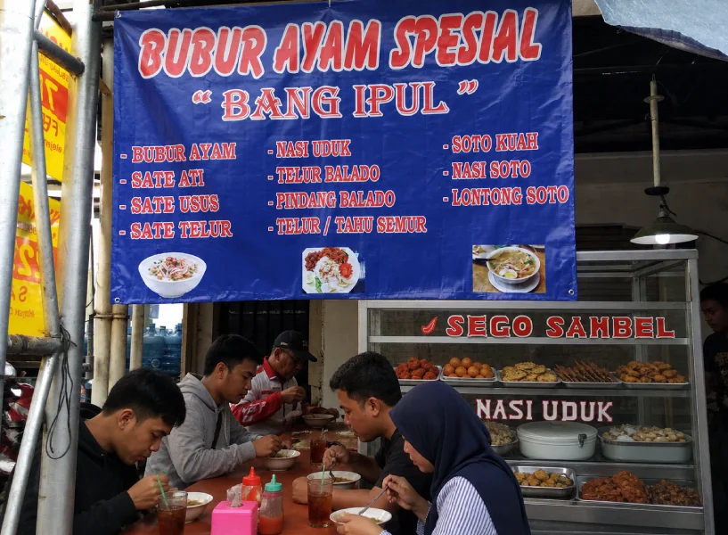 kios bubur ayam bang ipuul jl mekarsari cimanggis depok tampak luar