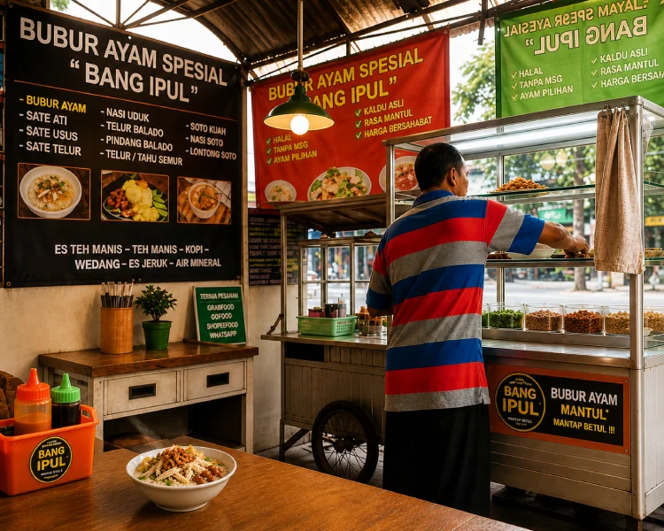 bubur ayam cimanggis bang ipuul halal tanpa msg