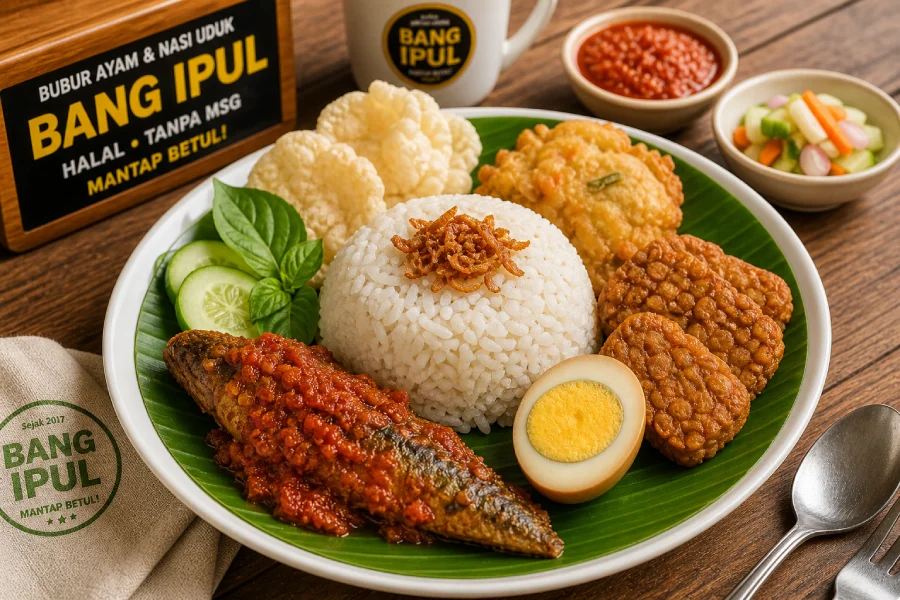 nasi uduk cimanggis bang ipuul lauk pendamping halal